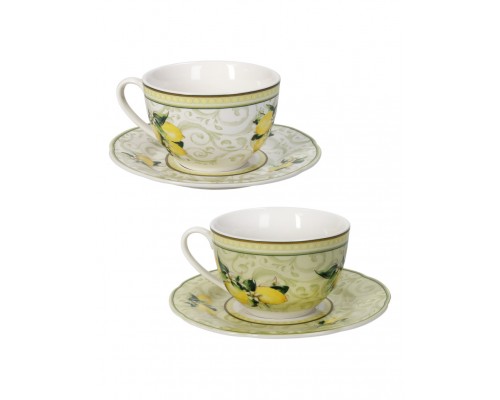 BRANDANI TAZZA THE' LIMONI SET 2 PEZZI NEW BONE CHINA